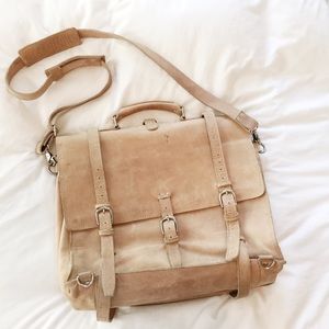 Leather Convertible Backpack Messenger Bag Luggage